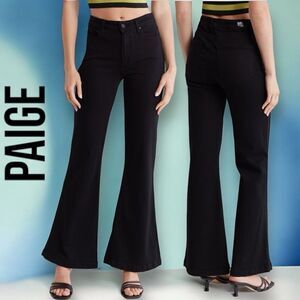 PAIGE Women’s Genevieve High Waisted Flare Jeans in the Size 32 in the Black